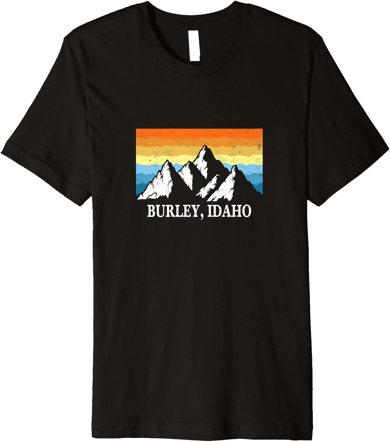 Vintage Burley, Idaho Mountain Hiking Souvenir Print